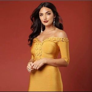 Stunning yellow wow couture bondage dress